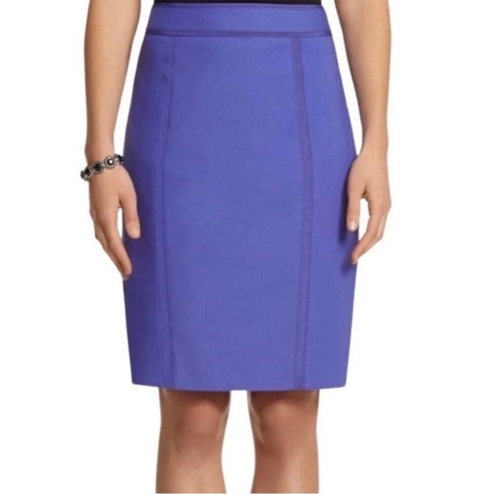White House Black Market Periwinkle Blue Perfect Form Pencil Skirt Sz 14